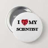 Liebe I mein Wissenschaftler Button (Vorne & Hinten)