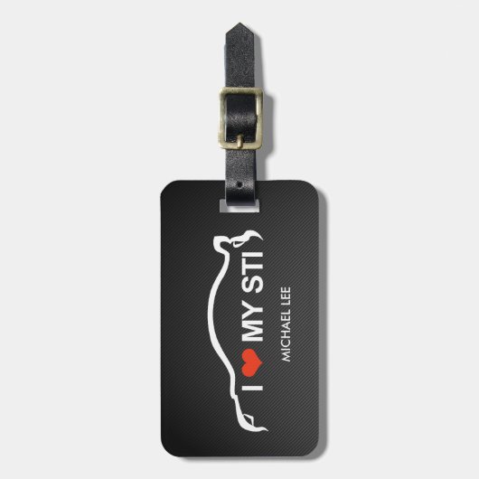 Liebe I mein WTI Gepäckanhänger (Vorderseite vertikal)