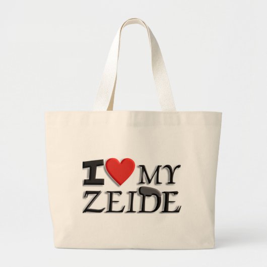 Liebe I mein Zeide Jumbo Stoffbeutel (Vorne)