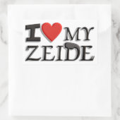Liebe I mein Zeide Rechteckiger Aufkleber (Tasche)
