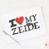 Liebe I mein Zeide Rechteckiger Aufkleber (Umschlag)