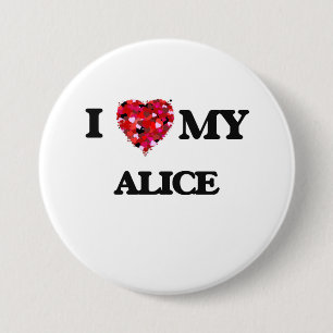 Liebe I meine Alice Button