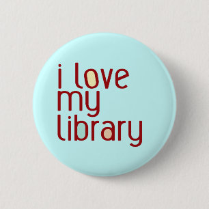 Liebe I meine Bibliothek Button