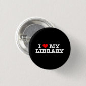 Liebe I meine Bibliothek Button (Vorne & Hinten)
