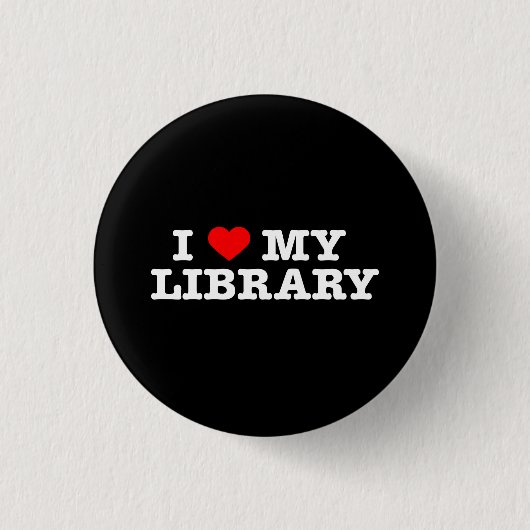 Liebe I meine Bibliothek Button (Vorderseite)