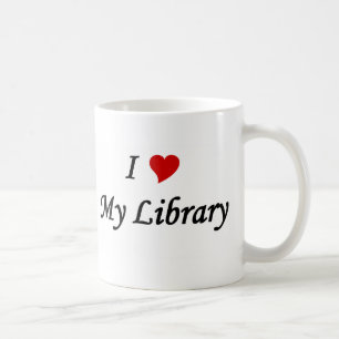 Liebe I meine Bibliothek Kaffeetasse