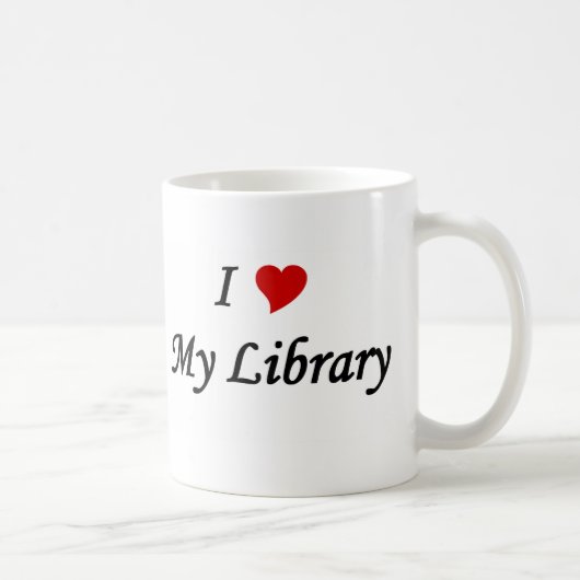 Liebe I meine Bibliothek Kaffeetasse (Rechts)