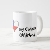 Liebe I meine chilenische Freundin Jumbo-Tasse (Vorderseite Rechts)