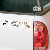 Liebe I meine Corgis Autoaufkleber (Auf Lkw)