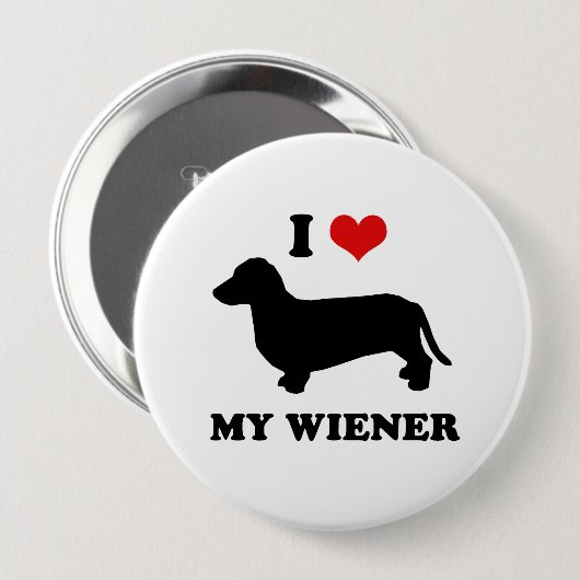 Liebe I meine Dackel Button (Vorne & Hinten)