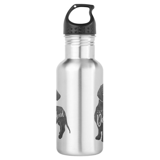 Liebe I meine Dackel-Dackel Teckel Dackel Edelstahlflasche (Vorderseite)