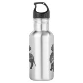 Liebe I meine Dackel-Dackel Teckel Dackel Edelstahlflasche (Rückseite)