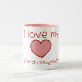 Liebe I meine Enkelin Zweifarbige Tasse (Mittel)