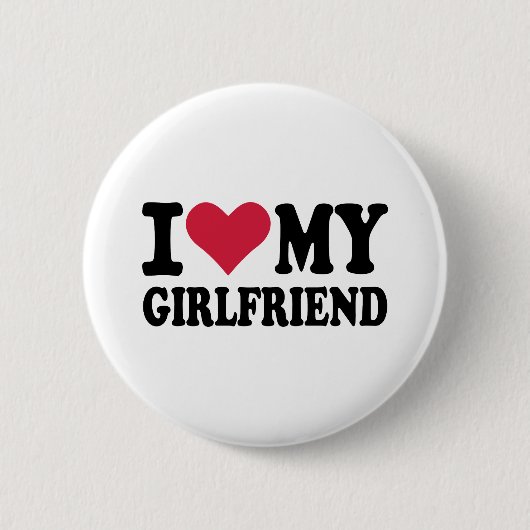 Liebe I meine Freundin Button (Vorderseite)