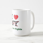 Liebe I meine Gewehrrechte Kaffeetasse (VorderseiteRechts)