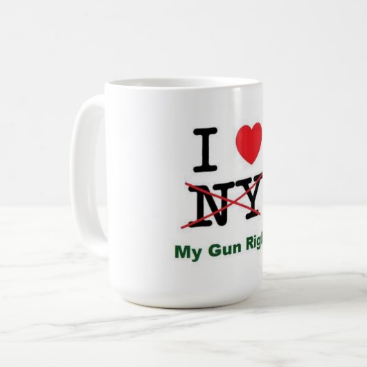 Liebe I meine Gewehrrechte Kaffeetasse (Vorderseite Links)