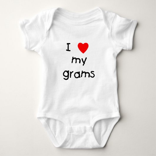 Liebe I meine Gramm Baby Strampler (Vorderseite)