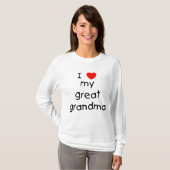 Liebe I meine große Großmutter T-Shirt (Vorne ganz)