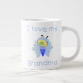 Liebe I meine Großmutter (Junge flutterby) Jumbo-Tasse (Rechts)