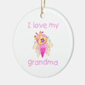 Liebe I meine Großmutter (Mädchen flutterby) Keramikornament (Links)