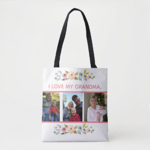 Liebe I meine Großmutter mit 3 Fotos Tasche