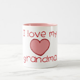 Liebe I meine Großmutter Zweifarbige Tasse