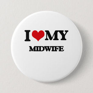 Liebe I meine Hebamme Button