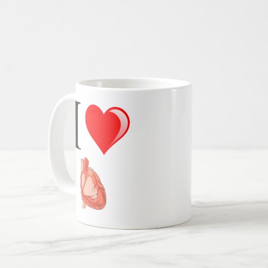 Liebe I meine Herzen Kaffeetasse (Vorderseite Links)