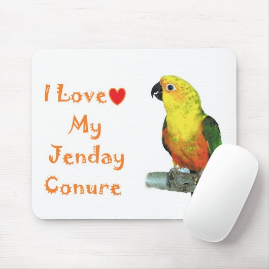 Liebe I meine Jenday Conure Computer-Mausunterlage Mousepad (Mit Mouse)
