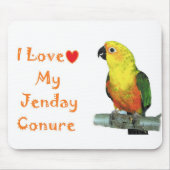 Liebe I meine Jenday Conure Computer-Mausunterlage Mousepad (Vorne)