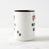 Liebe I meine Kaffee-Tasse der französischen Zweifarbige Tasse (Mittel)
