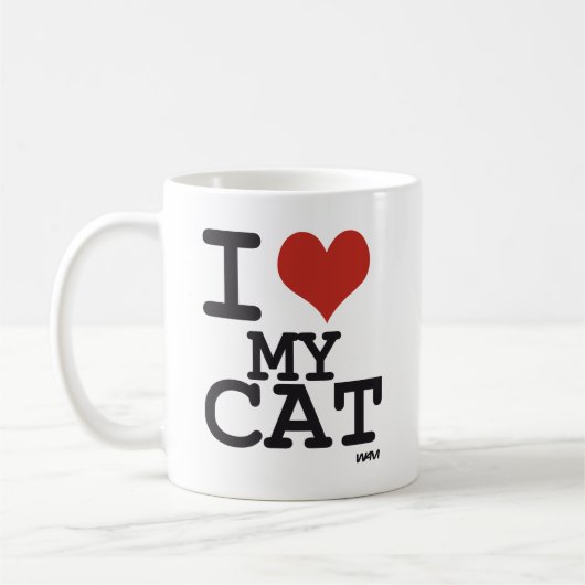 Liebe I meine Katze Kaffeetasse (Links)