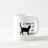 Liebe I meine Katze und meine Katzen-Lieben ich Kaffeetasse (VorderseiteRechts)