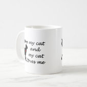Liebe I meine Katze und meine Katzen-Lieben ich Kaffeetasse (Vorderseite Links)