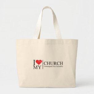 Liebe I meine Kirche Jumbo Stoffbeutel