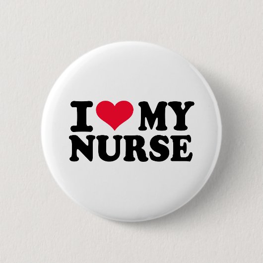 Liebe I meine Krankenschwester Button (Vorderseite)