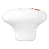 Liebe I meine langhaarige Dackel Keramikknauf (Seitenansicht)