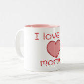 Liebe I meine Mama Zweifarbige Tasse (Vorderseite Links)