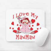 Liebe I meine MawMaw Lappen-Puppe u. Herzen Mousepad (Mit Mouse)