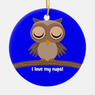 Liebe I meine Nickercheneule Keramik Ornament