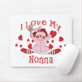 Liebe I meine Nonna Lappen-Puppe u. Herzen Mousepad (Mit Mouse)