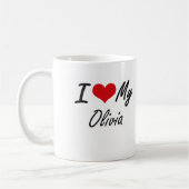 Liebe I meine Olivia Kaffeetasse (Links)
