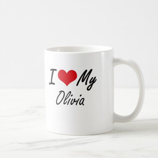 Liebe I meine Olivia Kaffeetasse (Rechts)