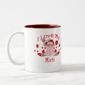 Liebe I meine Puppe u. Herzen des Lappen-Mimi Zweifarbige Tasse (Links)