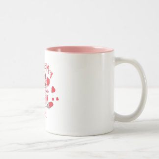Liebe I meine Puppe u. Herzen des Lappen-Mimi Zweifarbige Tasse