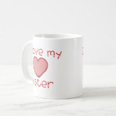 Liebe I meine Schwester Kaffeetasse (Vorderseite Links)
