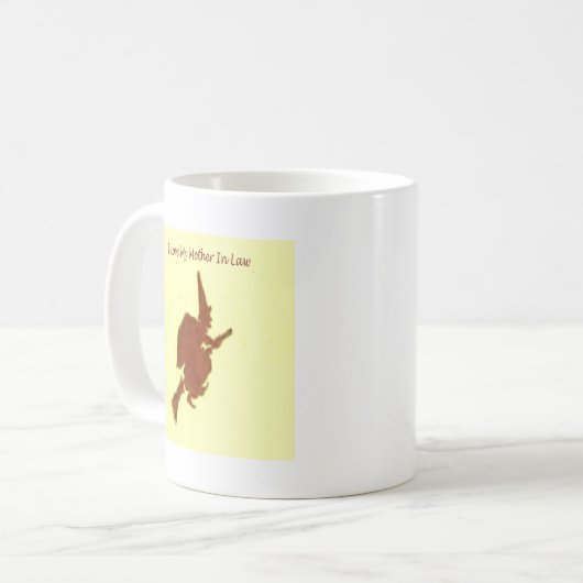 Liebe I meine Schwiegermutter Kaffeetasse (Vorderseite Links)