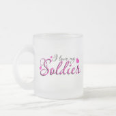 Liebe I meine Soldat-Tasse Mattglastasse (Links)