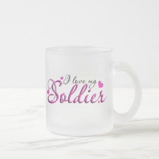 Liebe I meine Soldat-Tasse Mattglastasse (Rechts)