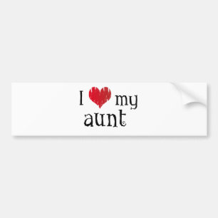 Liebe I meine Tante Autoaufkleber